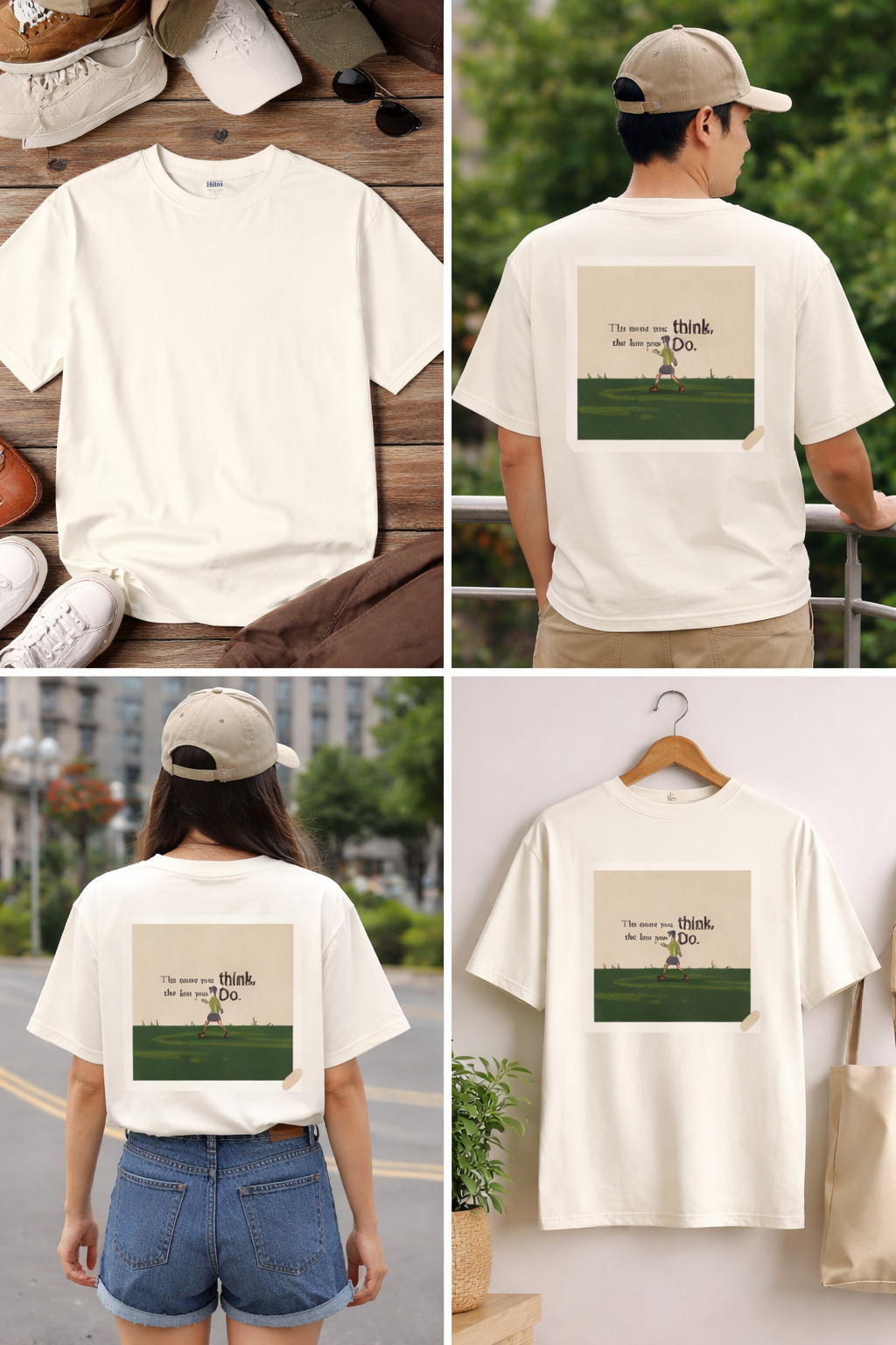 "Think Do" Unisex Oversized Classic T-Shirt