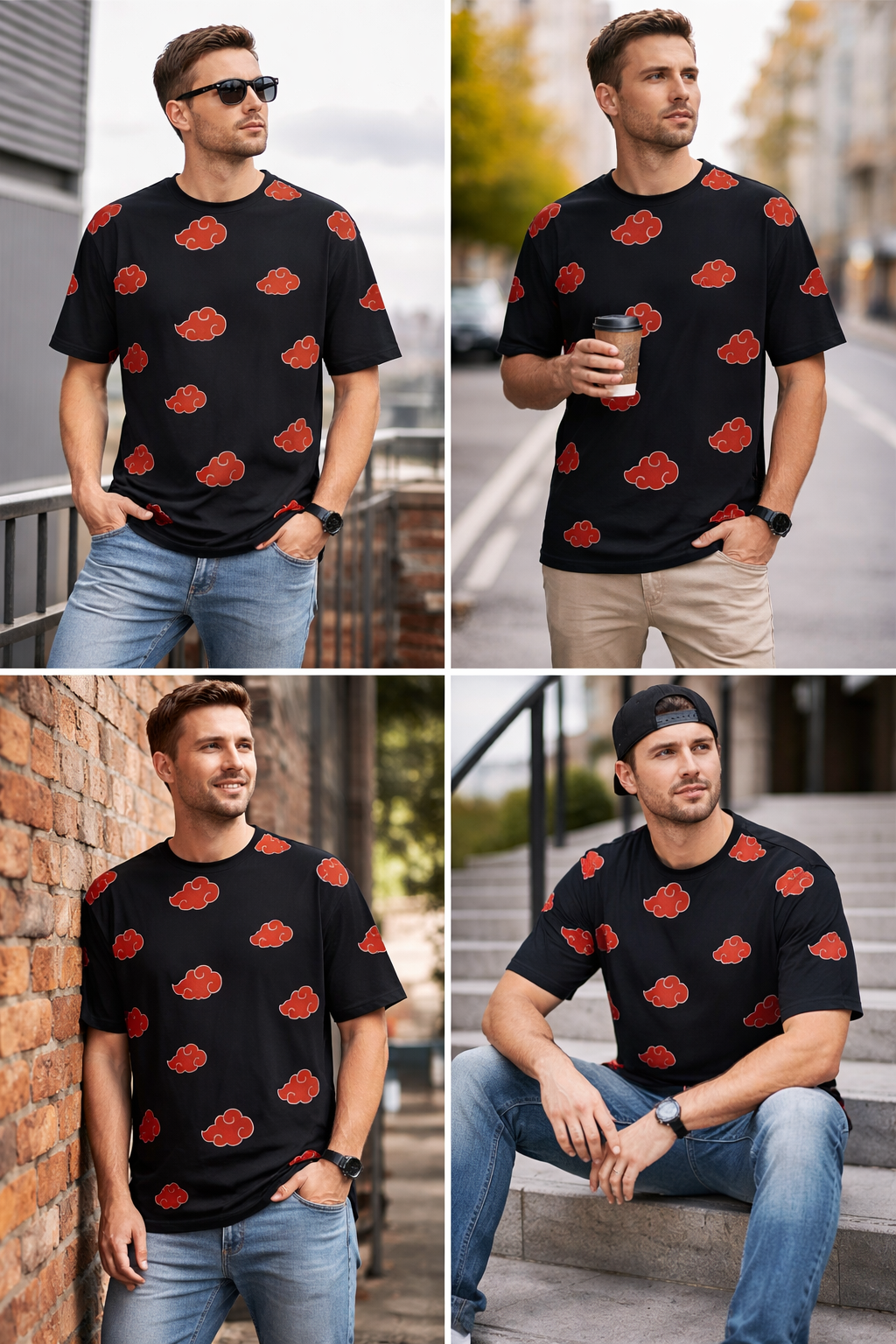 Akatsuki Cloud Unisex Oversized Tee