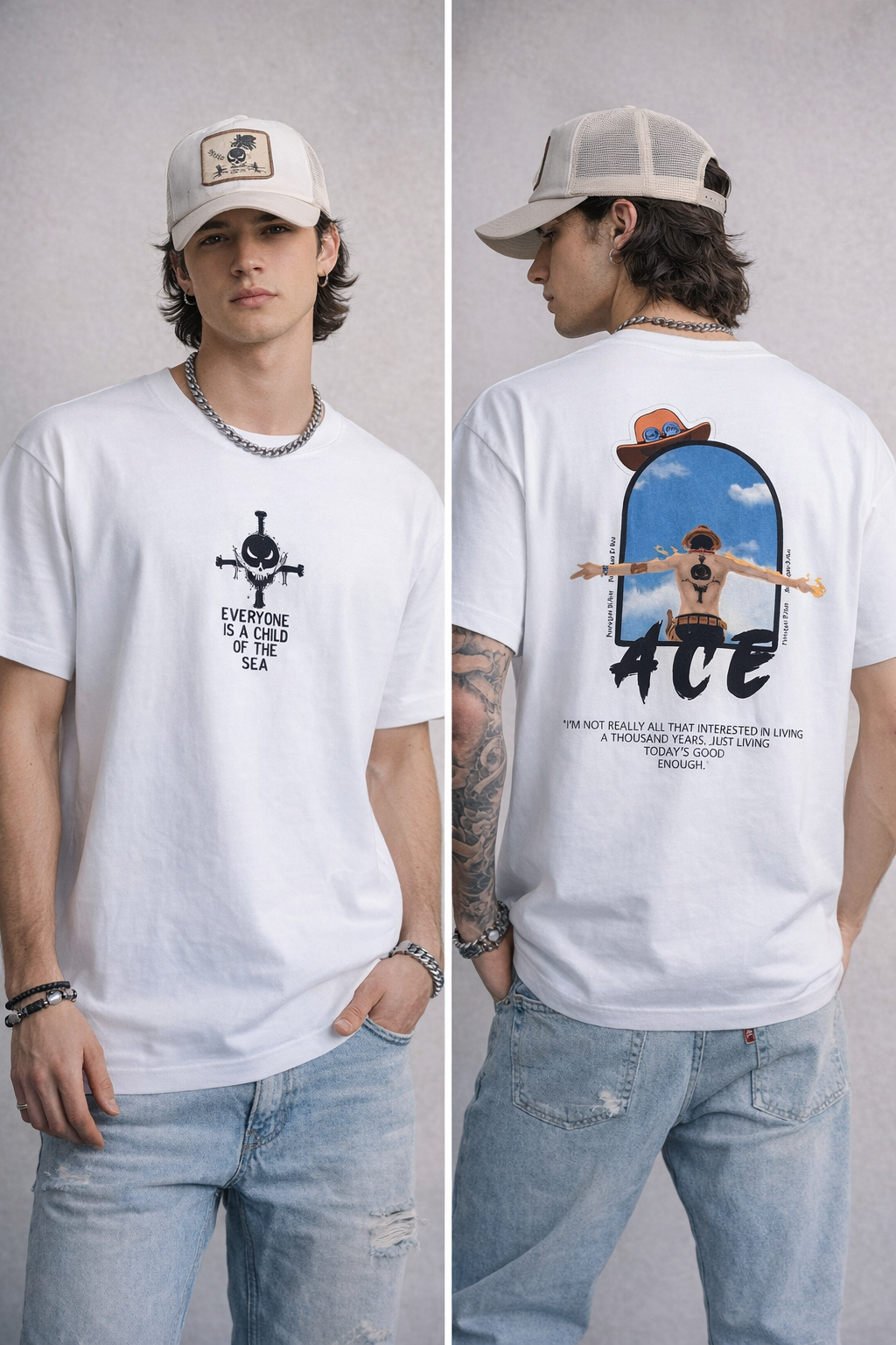 Portgas D Ace Unisex Oversized Classic T-Shirt