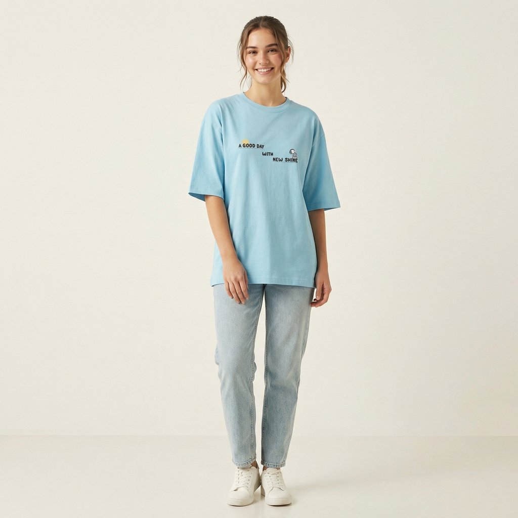 A Good Day with New Shine Unisex Oversized Classic T-Shirt